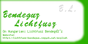 bendeguz lichtfusz business card